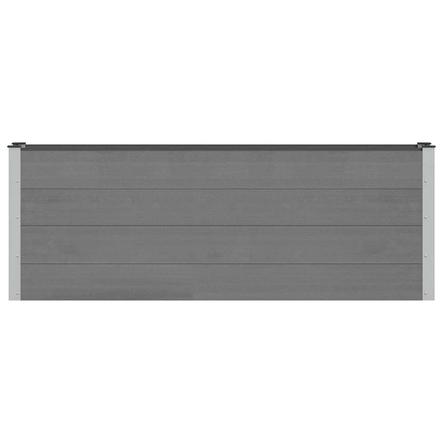 Høybed Grå 200 x 30 x 72 cm WPC og Aluminium