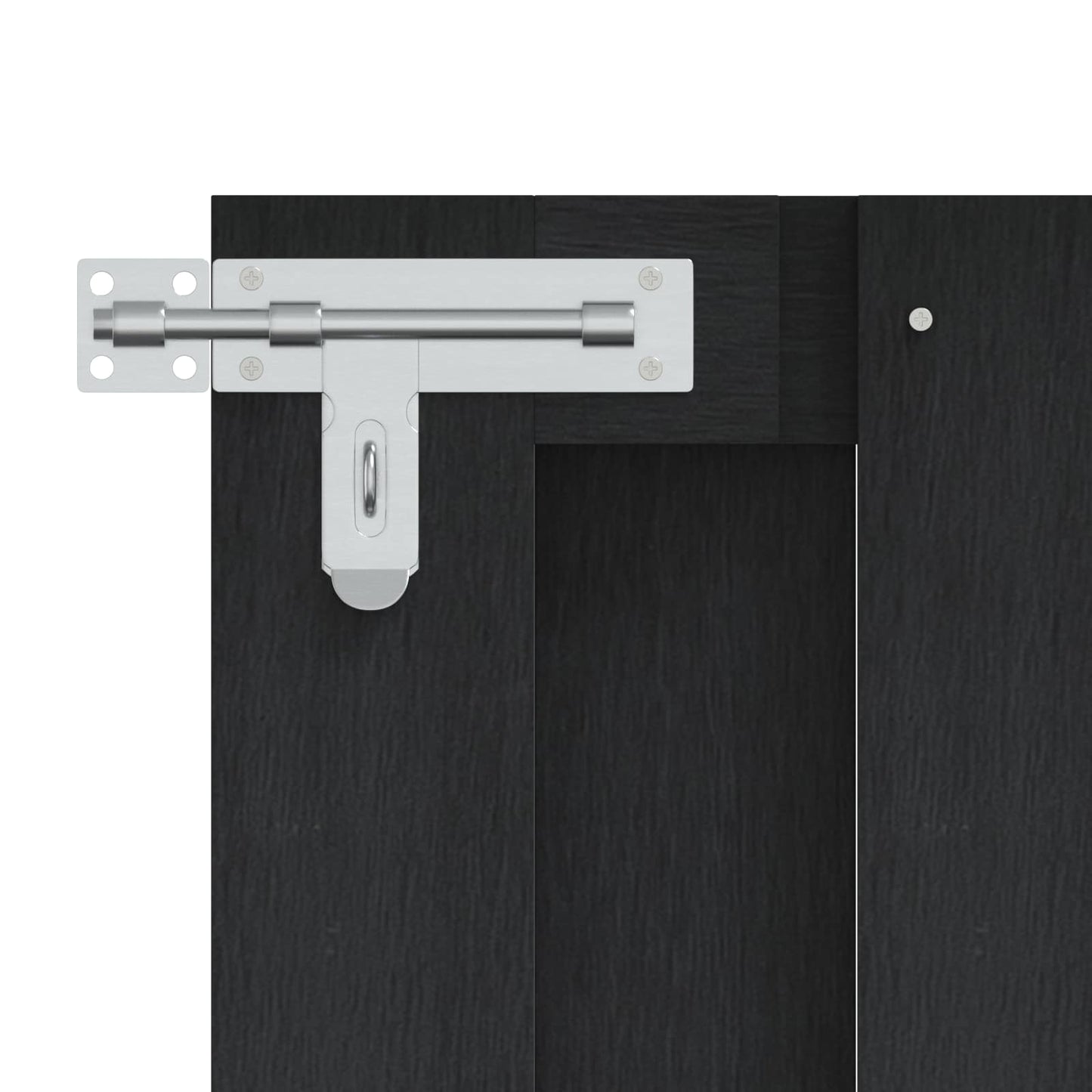 Hageport 100 x 60 cm WPC og Aluminium Svart
