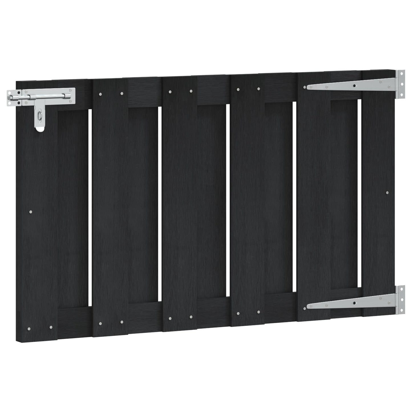 Hageport 100 x 60 cm WPC og Aluminium Svart