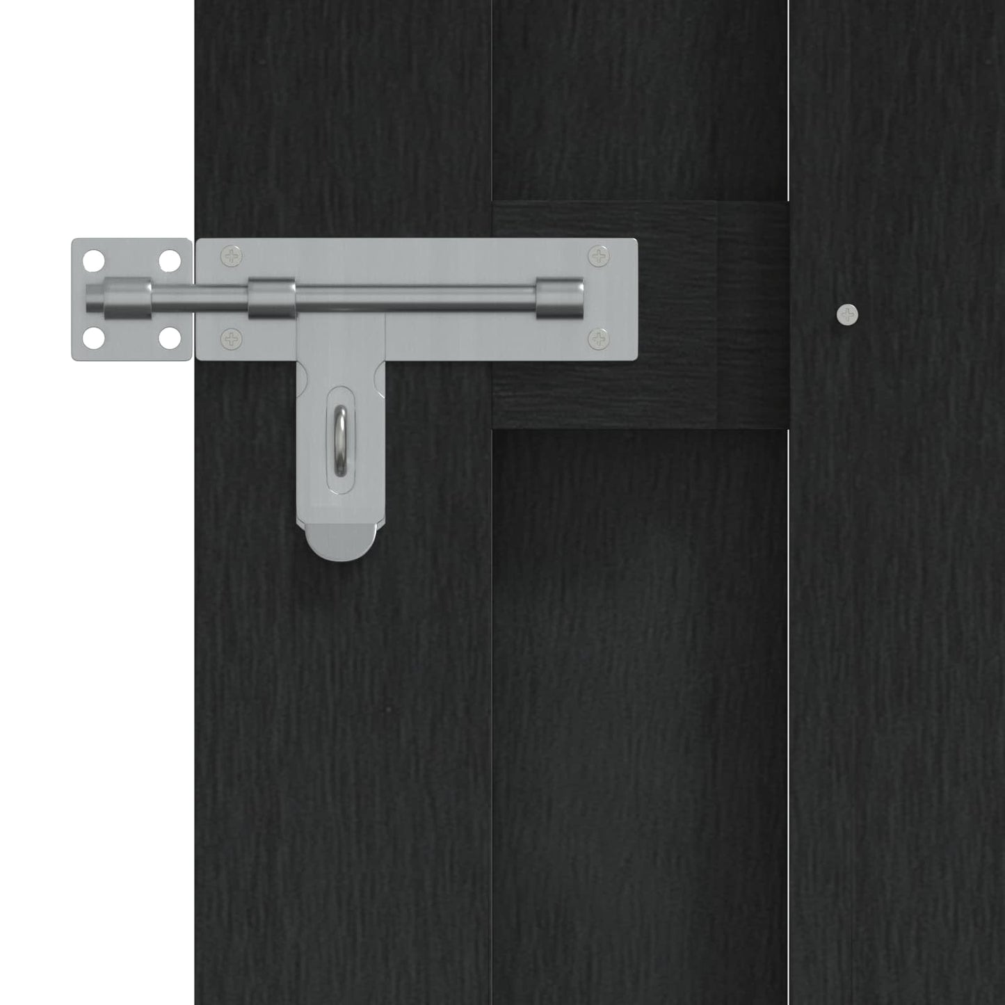 Hageport 100 x 100 cm WPC og Aluminium Svart