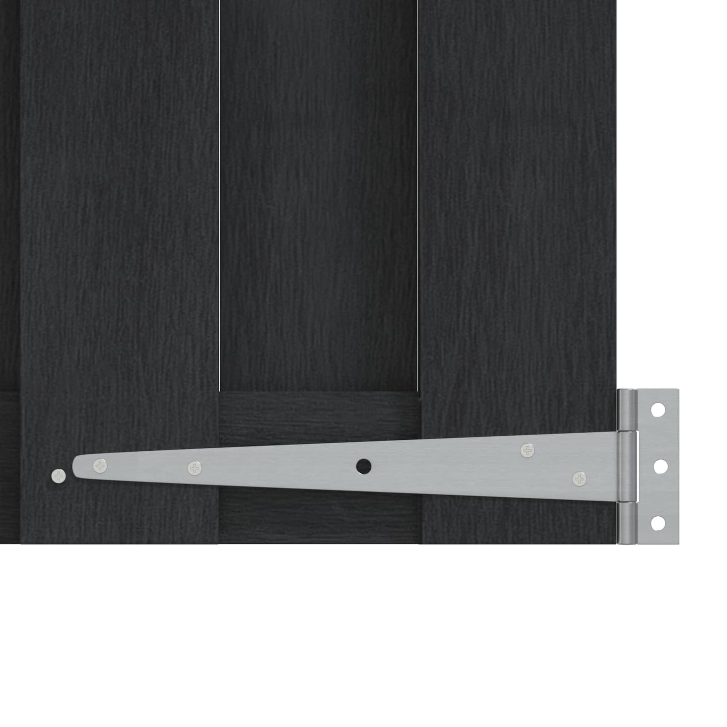 Hageport 100 x 112 cm WPC og Aluminium Svart