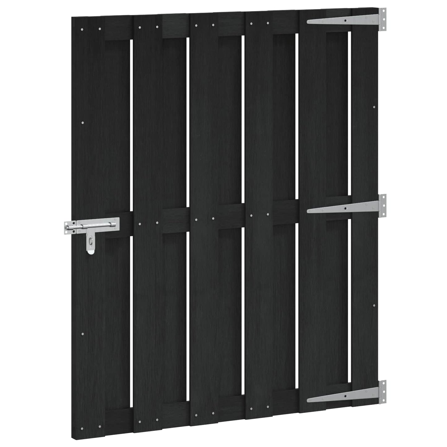 Hageport 100 x 112 cm WPC og Aluminium Svart
