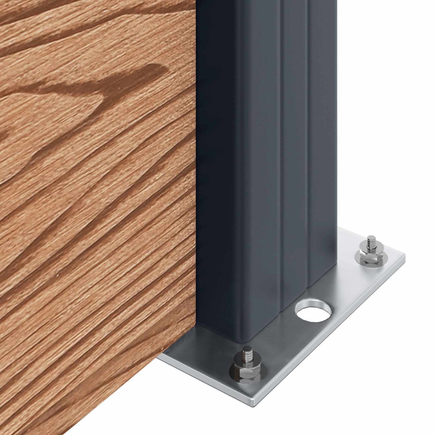 Gjerdeplate WPC og Aluminium Brun