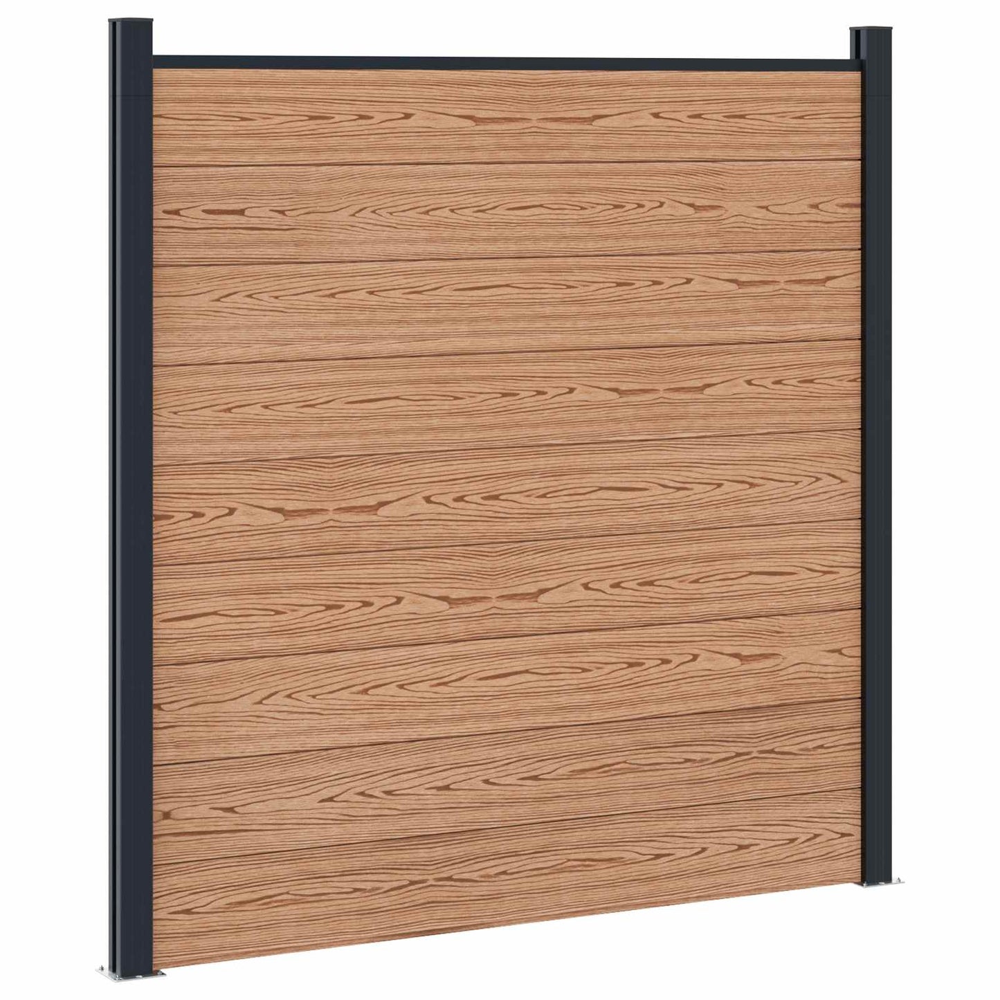 Gjerdeplate WPC og Aluminium Brun