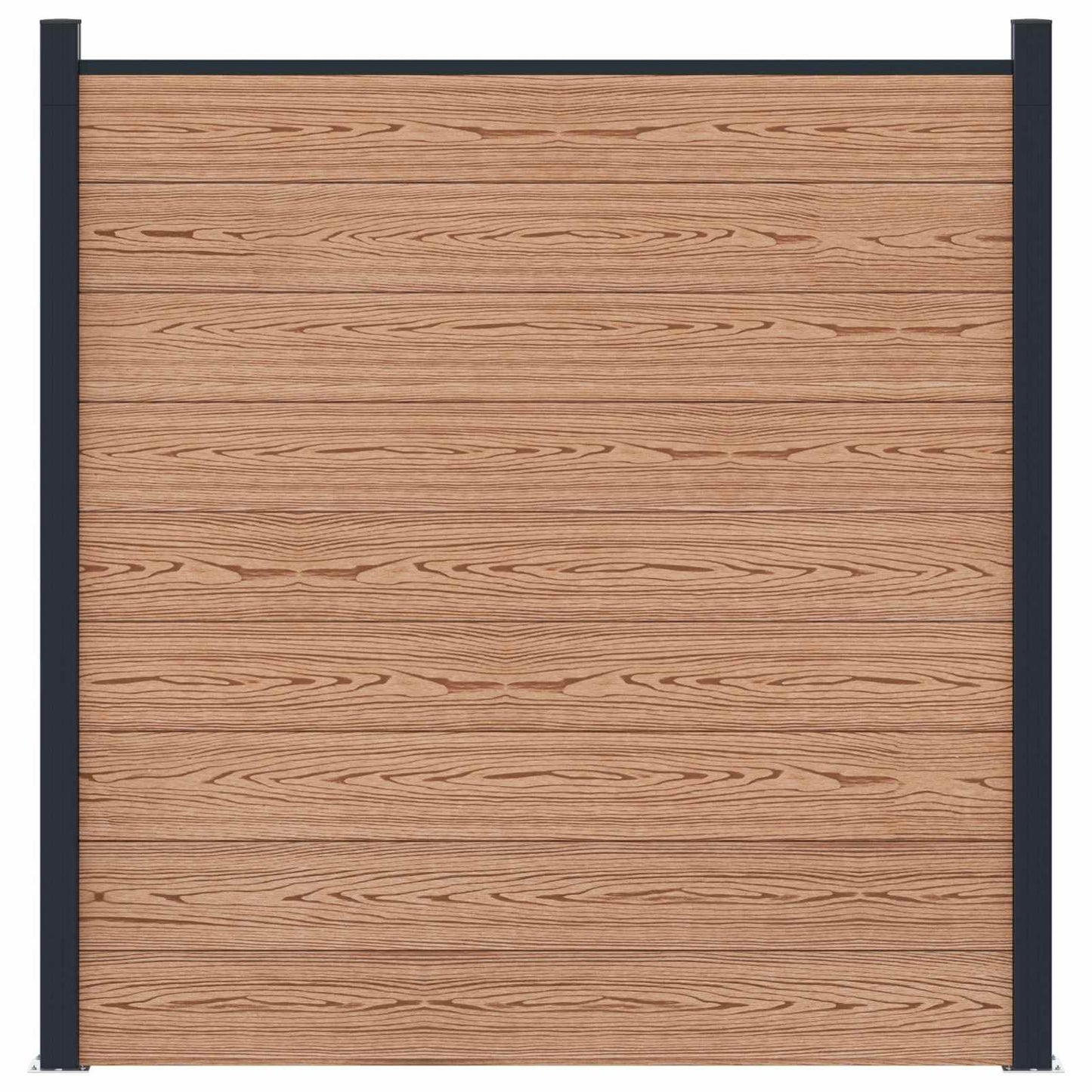 Gjerdeplate WPC og Aluminium Brun