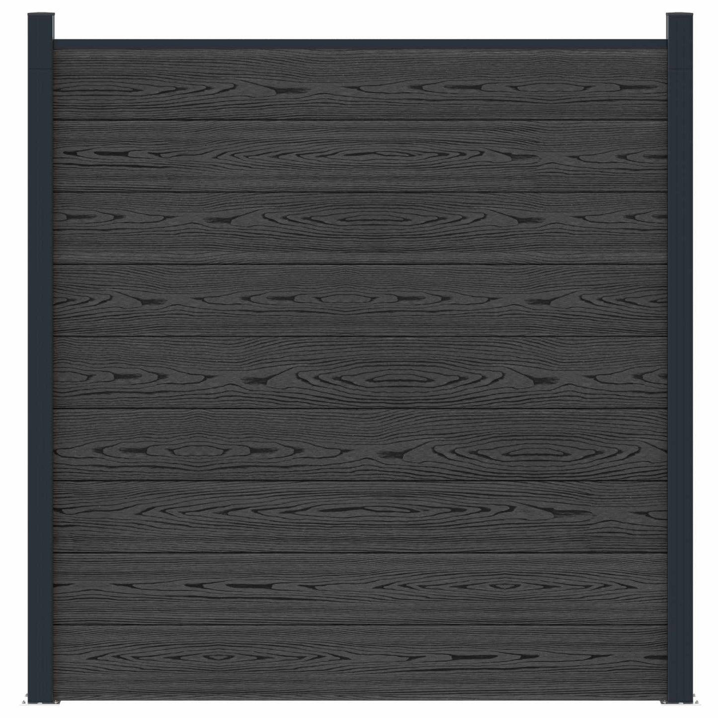 Gjerdeplate WPC og Aluminium Svart