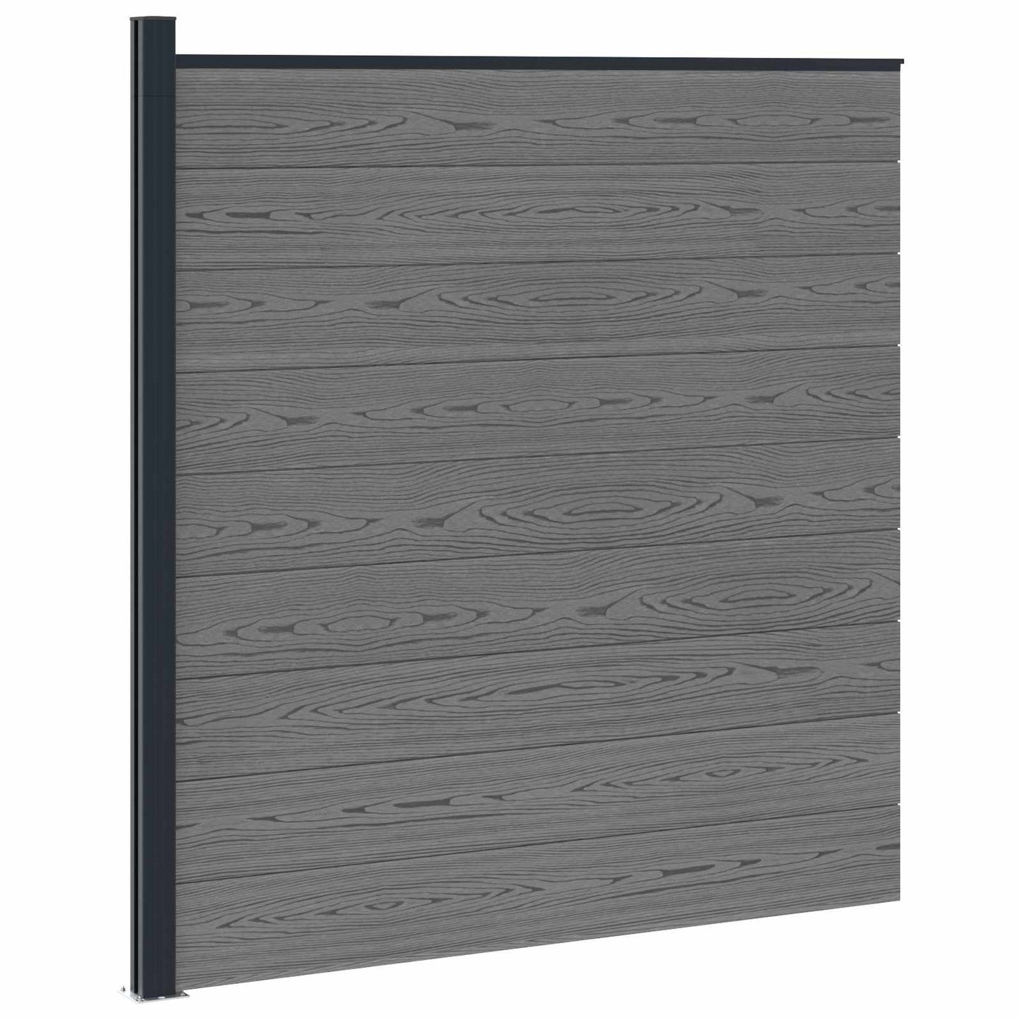 Gjerdeplate WPC og Aluminium Grå