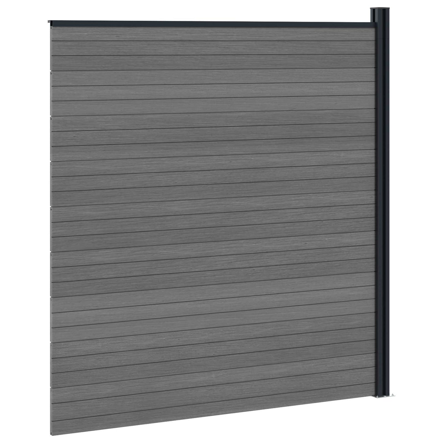 Gjerdeplate WPC og Aluminium Grå