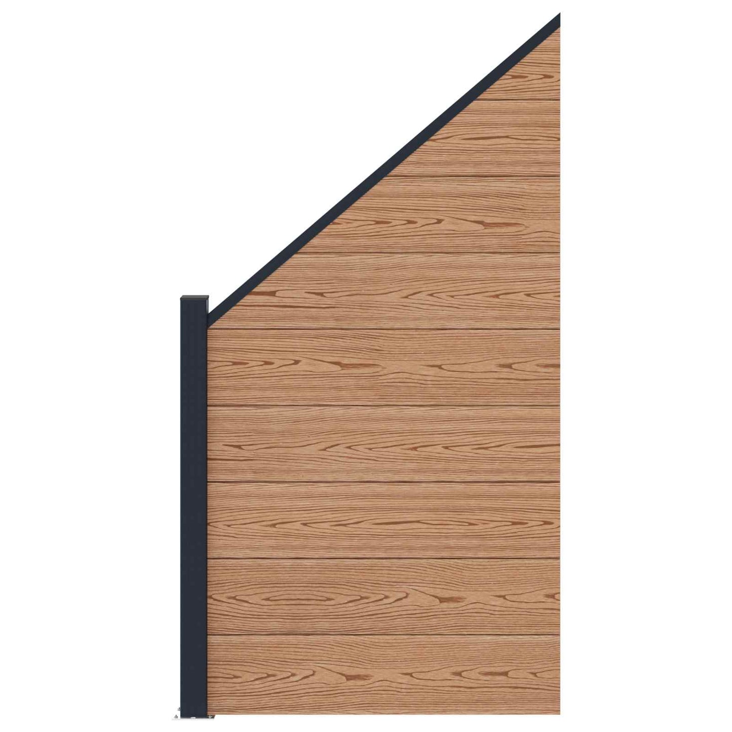 Gjerdeplate WPC og Aluminium Brun