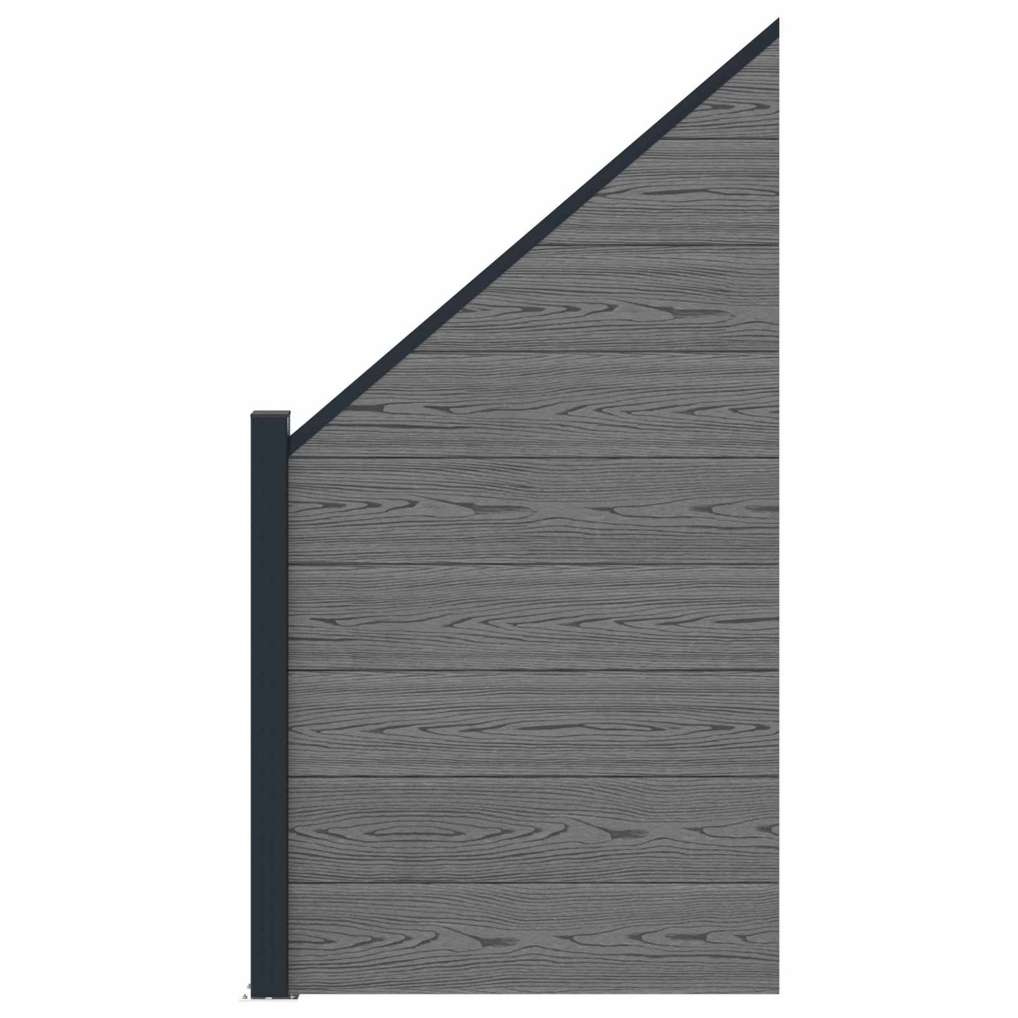 Gjerdeplate WPC og Aluminium Grå