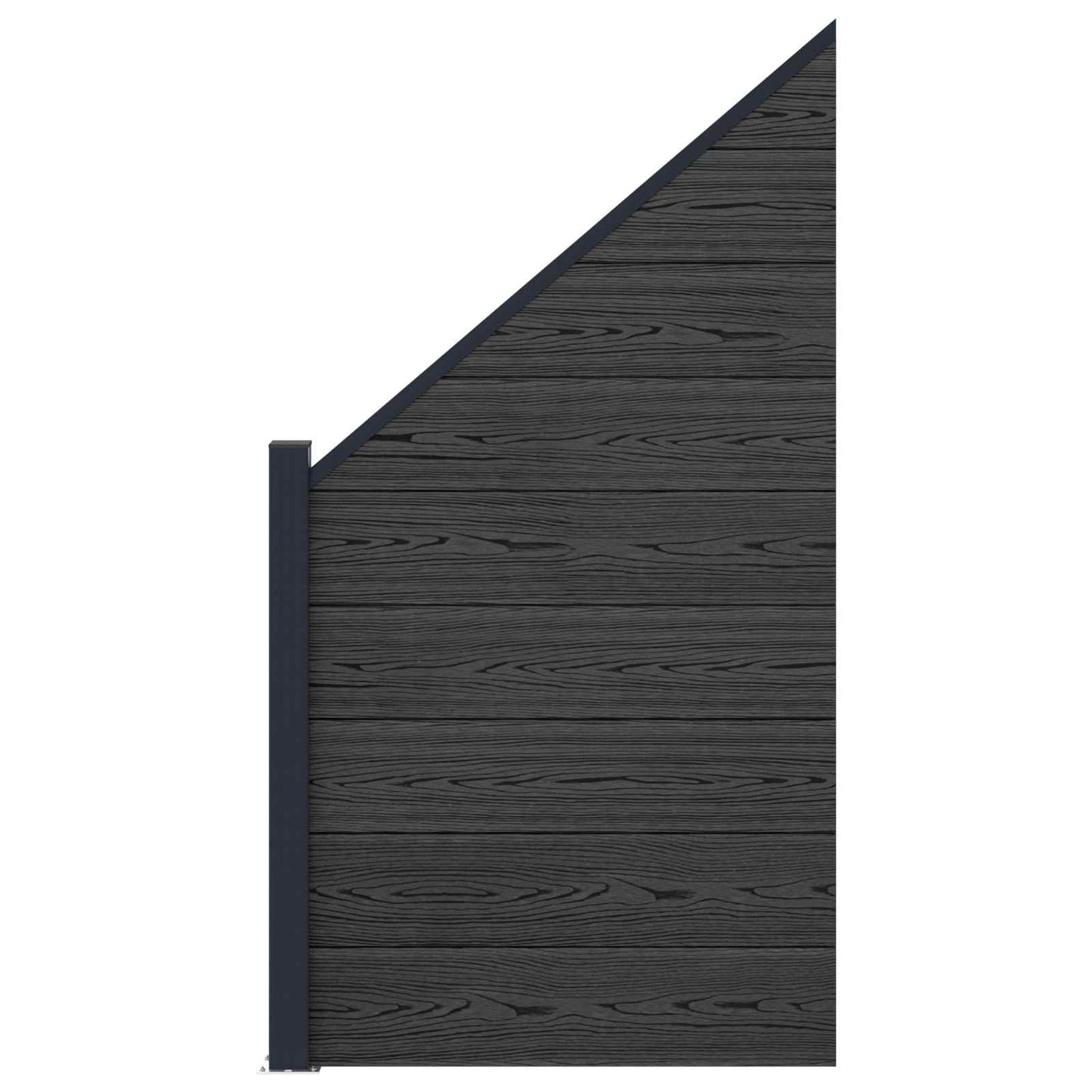 Gjerdeplate WPC og Aluminium Svart
