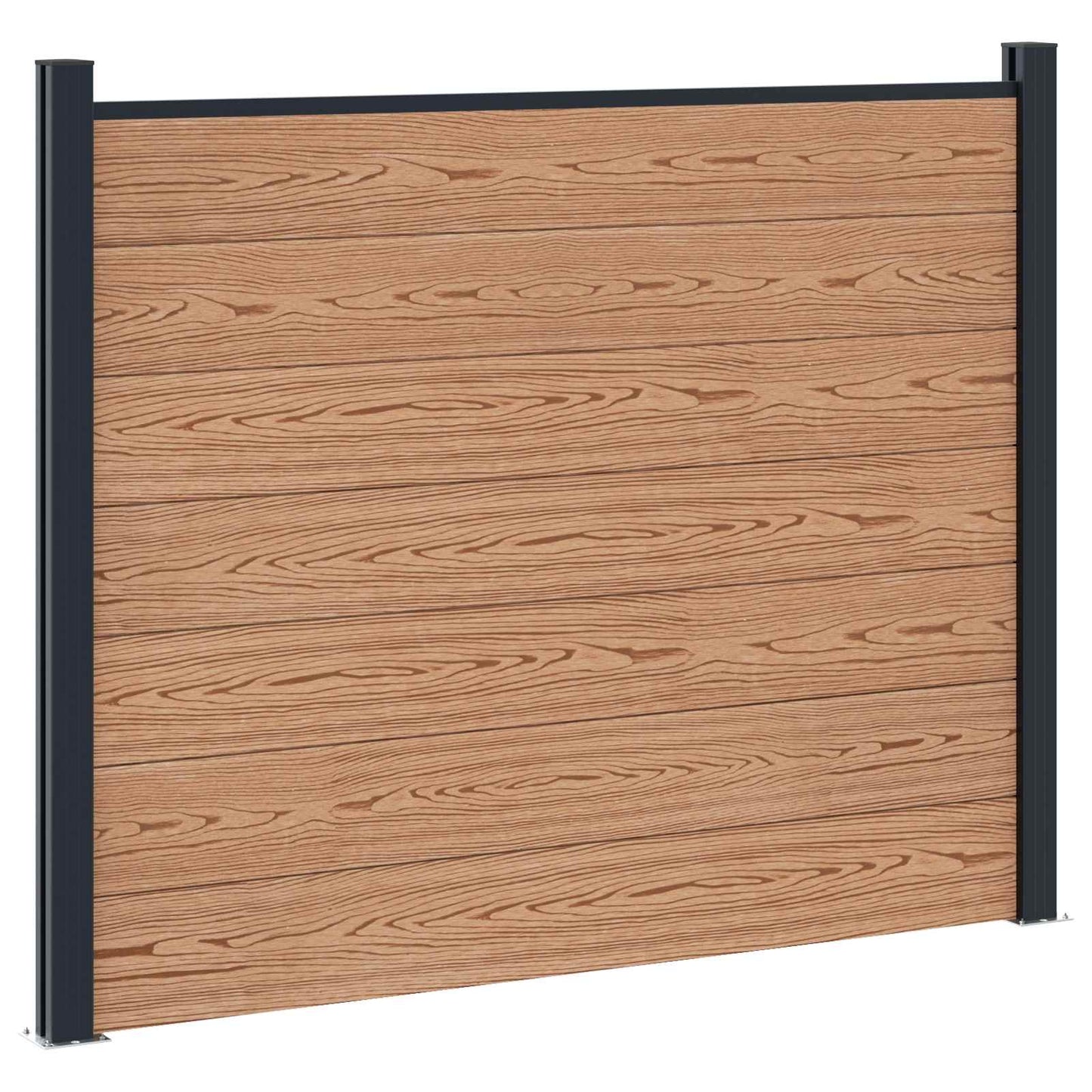 Gjerdeplate WPC og Aluminium Brun
