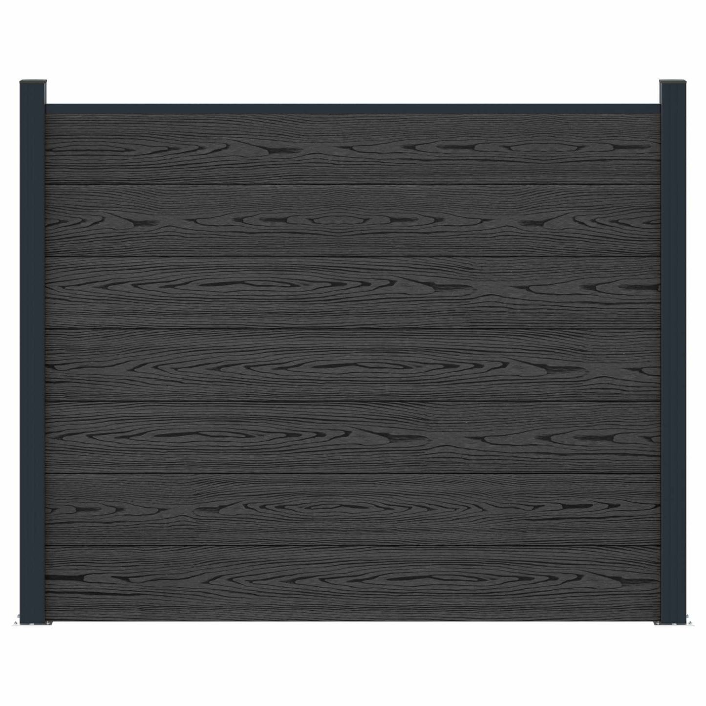 Gjerdeplate WPC og Aluminium Svart