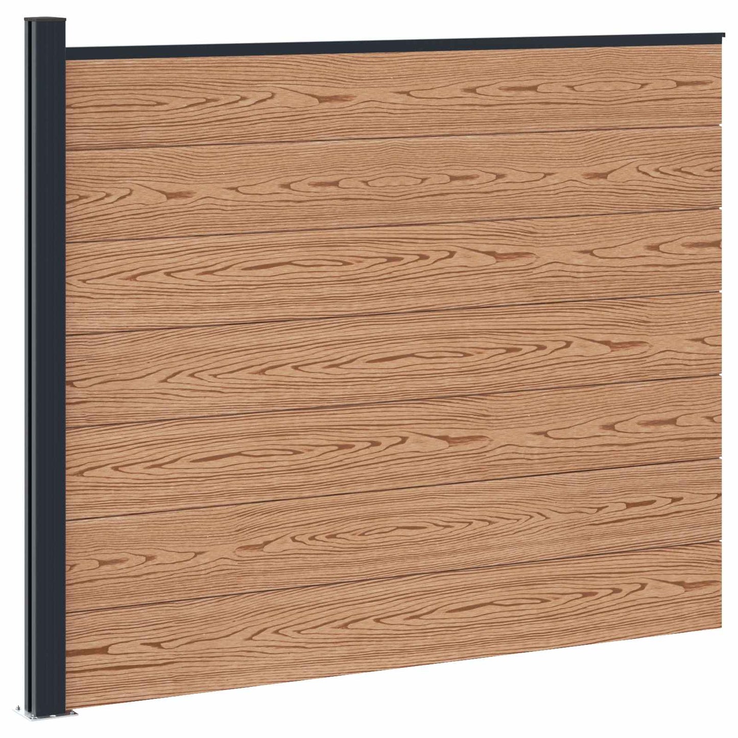 Gjerdeplate WPC og Aluminium Brun