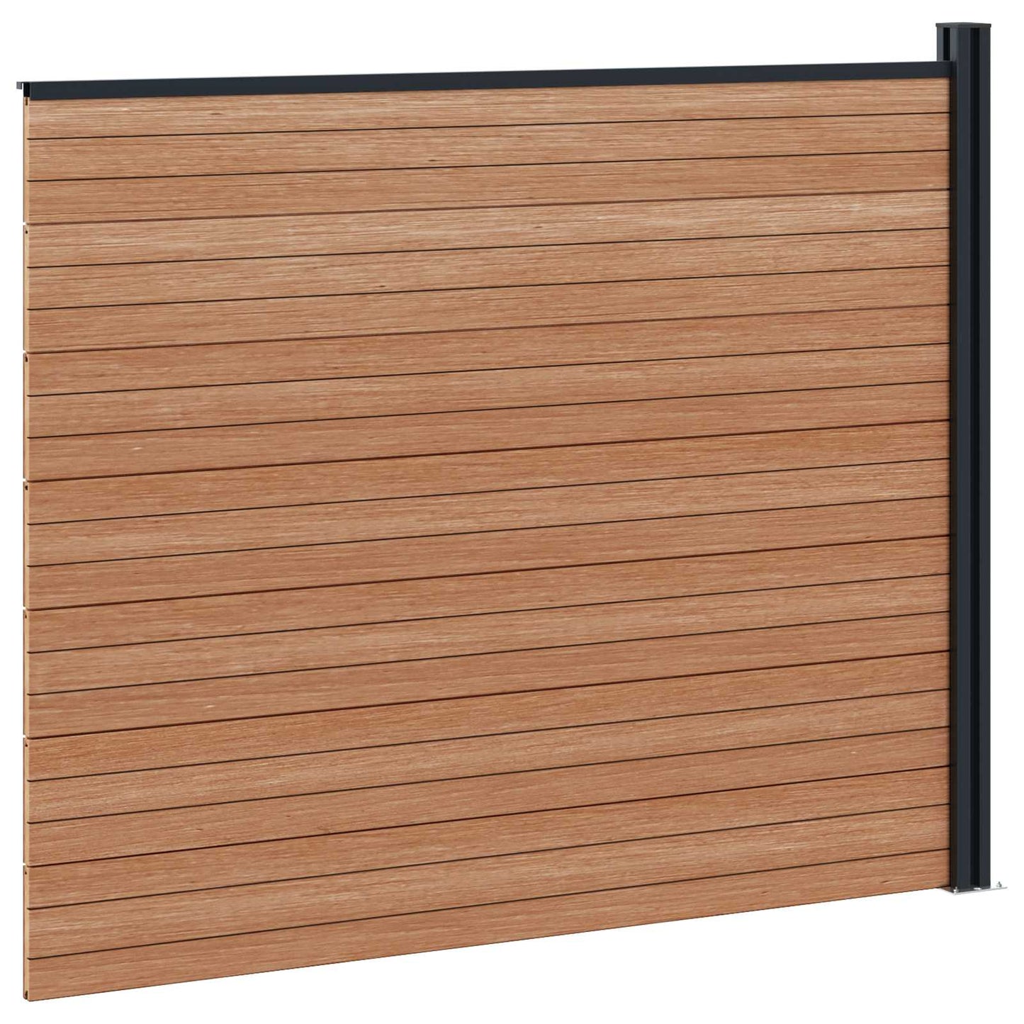Gjerdeplate WPC og Aluminium Brun