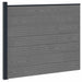 Gjerdeplate WPC og Aluminium Grå