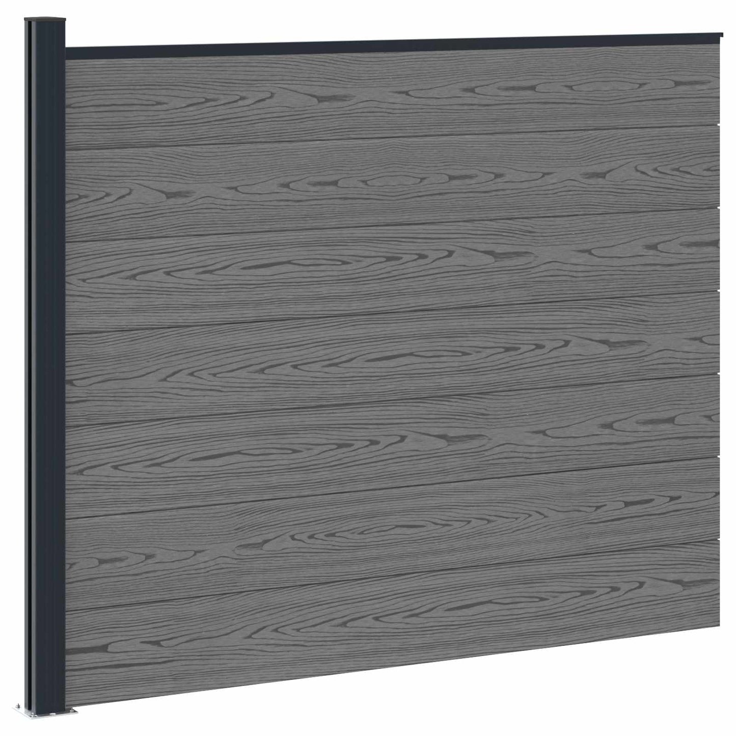 Gjerdeplate WPC og Aluminium Grå