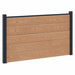 Gjerdeplate WPC og Aluminium Brun