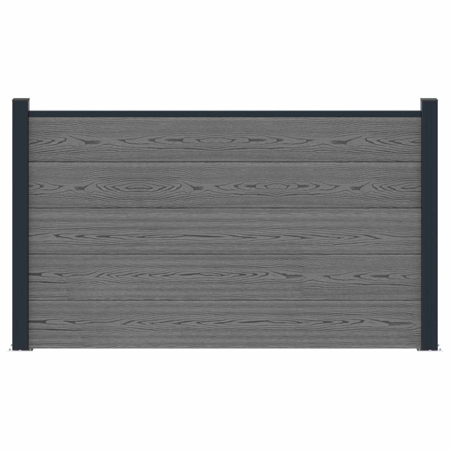 Gjerdeplate WPC og Aluminium Grå