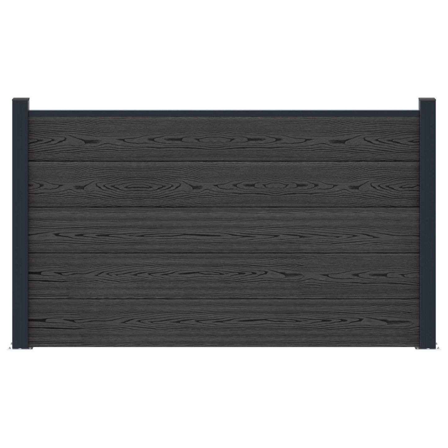 Gjerdeplate WPC og Aluminium Svart