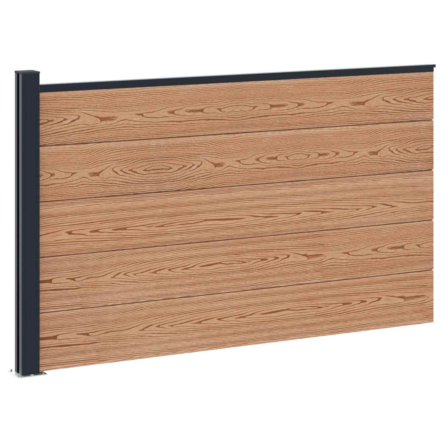 Gjerdeplate WPC og Aluminium Brun