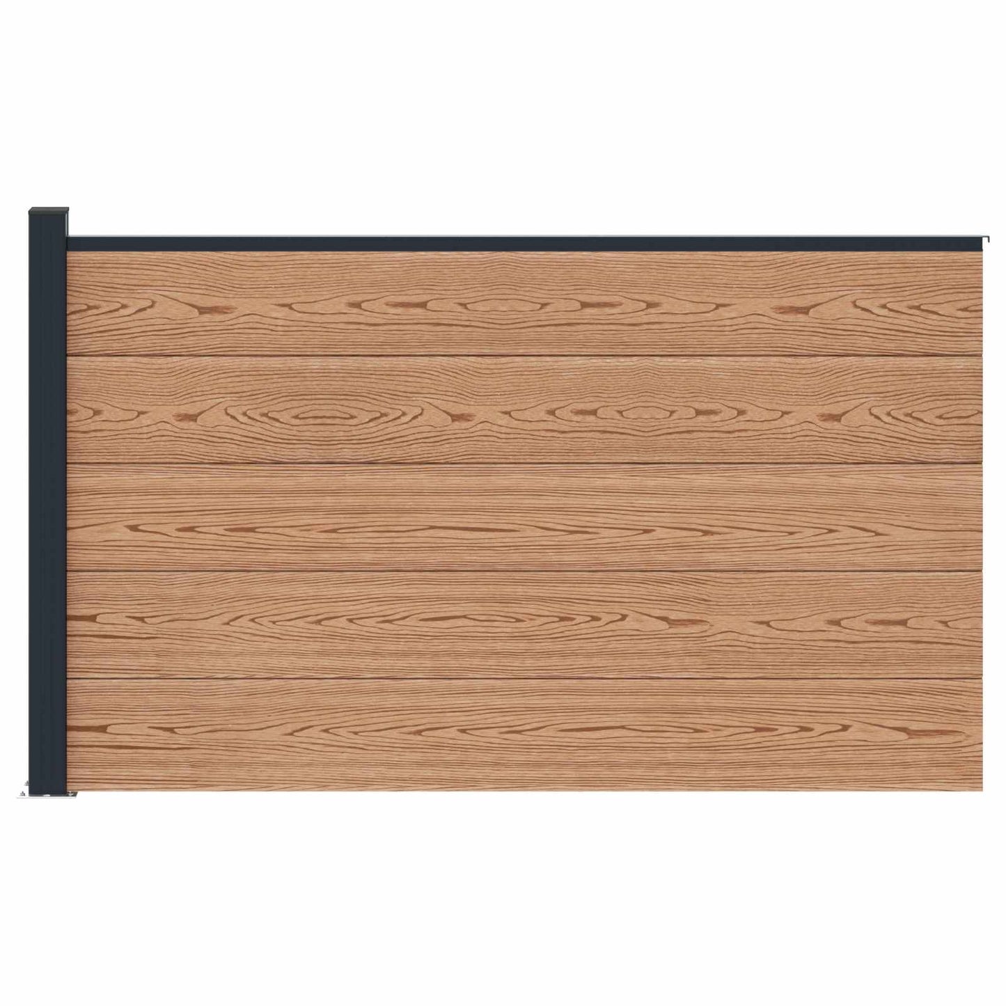 Gjerdeplate WPC og Aluminium Brun