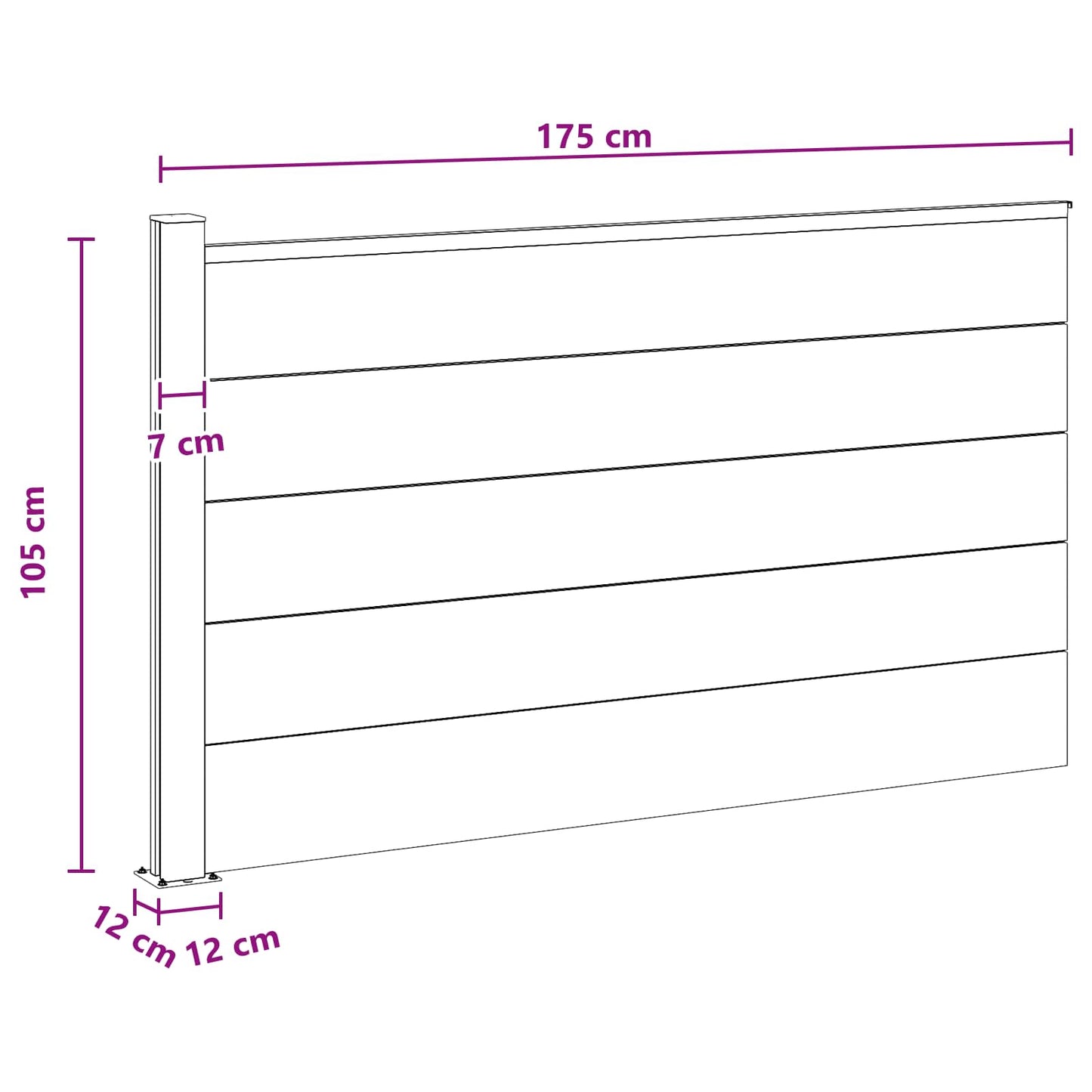 Gjerdeplate WPC og Aluminium Brun