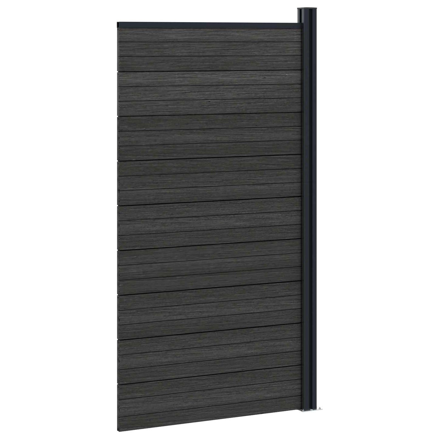 Gjerdeplate WPC og Aluminium Svart