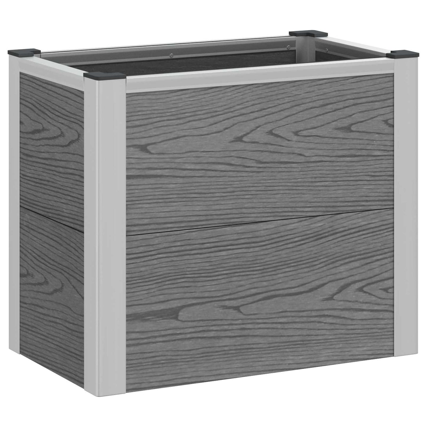 Høybed Grå 50 x 30 x 42 cm WPC og Aluminium