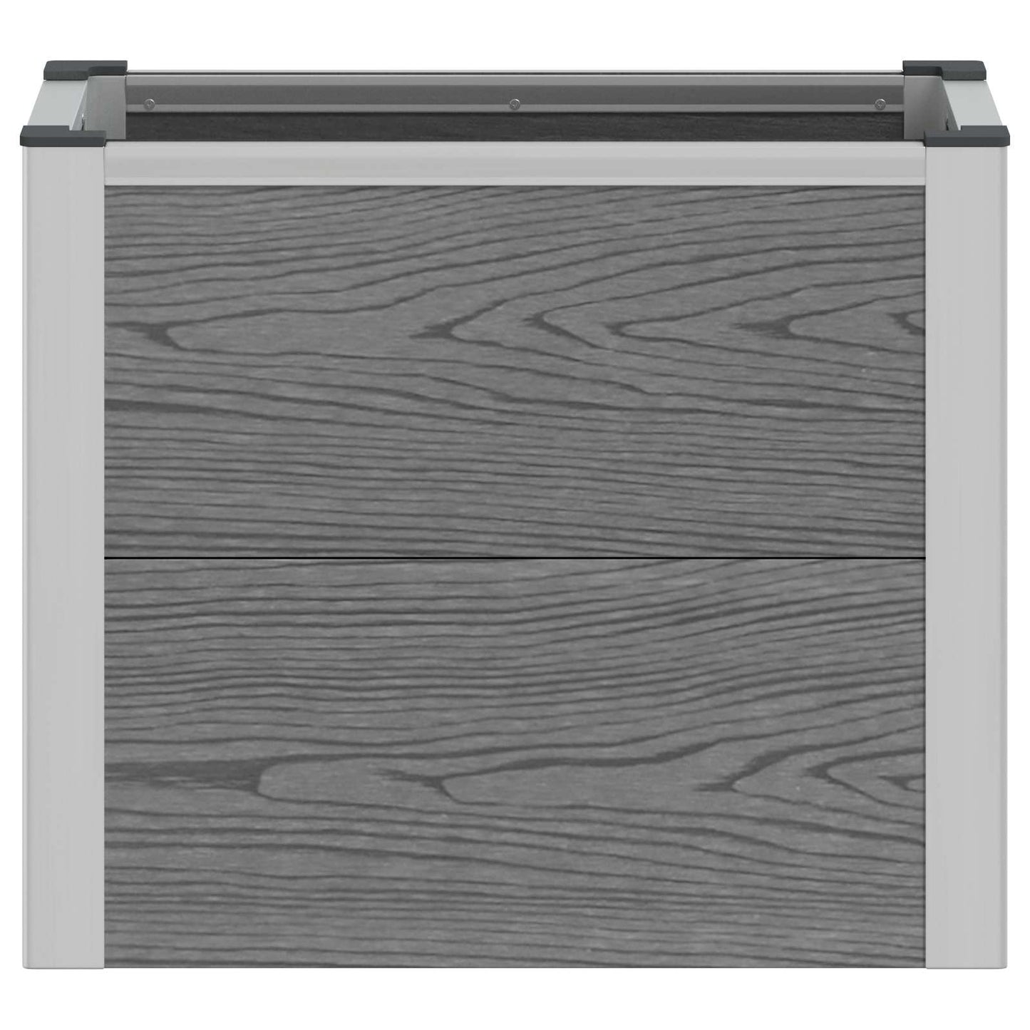 Høybed Grå 50 x 30 x 42 cm WPC og Aluminium
