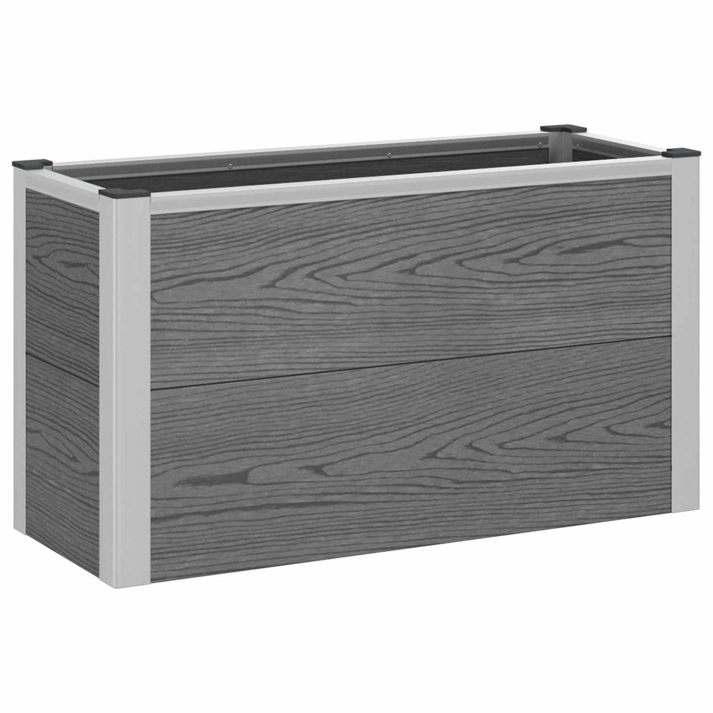 Høybed Grå 75 x 30 x 42 cm WPC og Aluminium