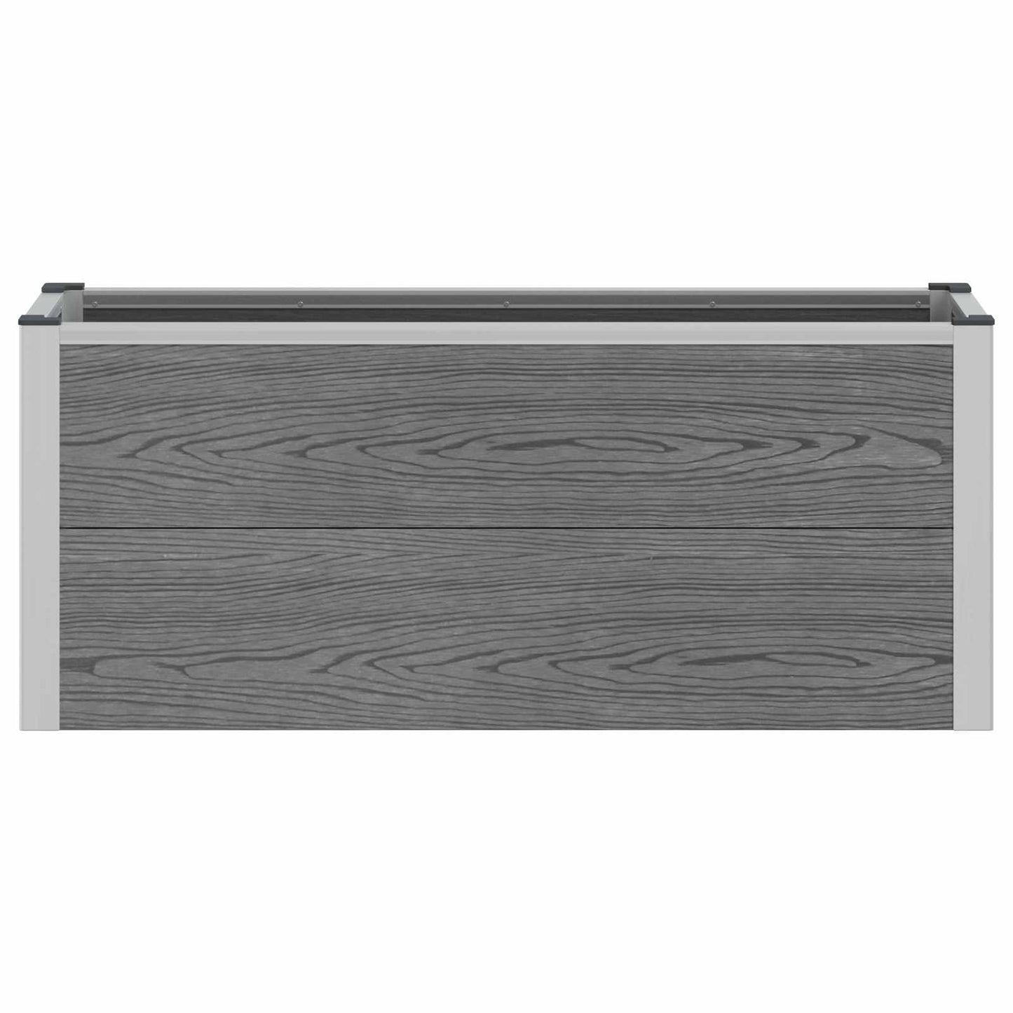 Høybed Grå 100 x 30 x 42 cm WPC og Aluminium