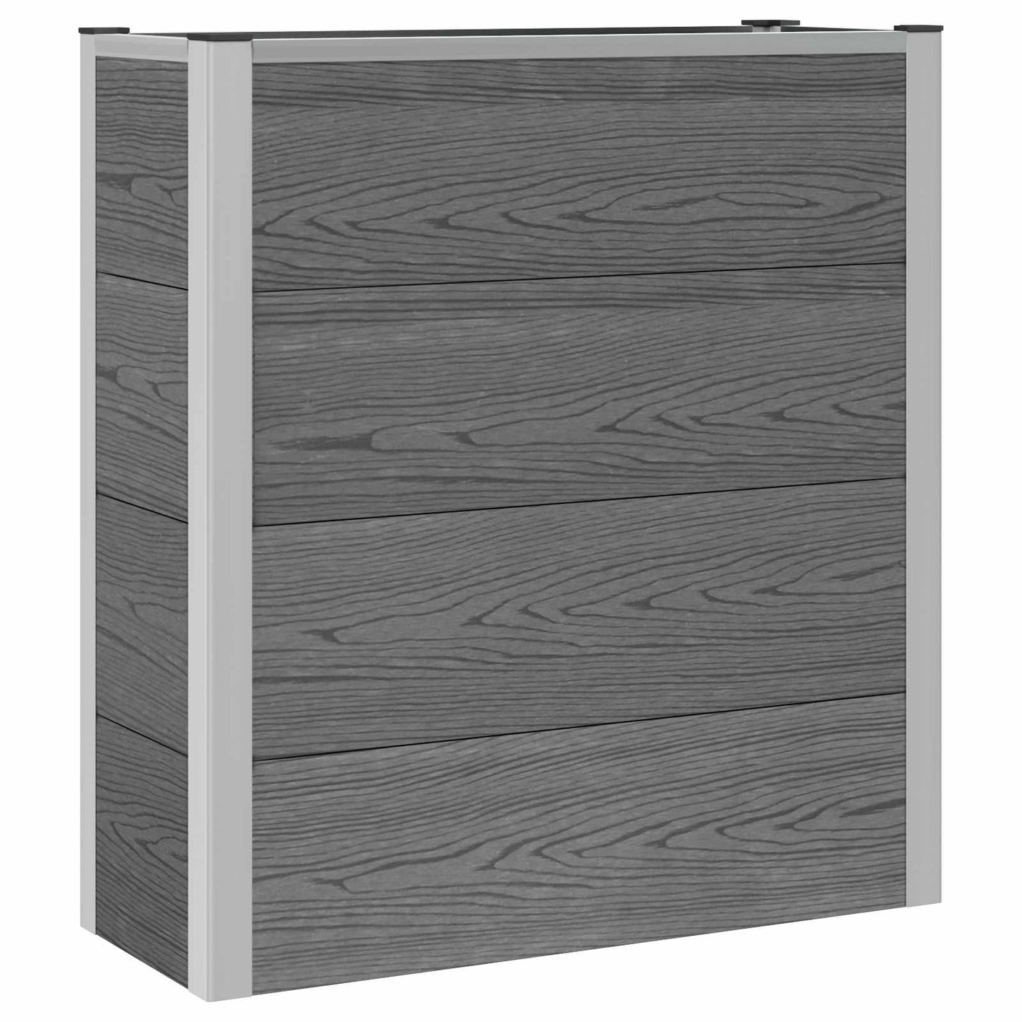 Høybed Grå 75 x 30 x 82 cm WPC og Aluminium