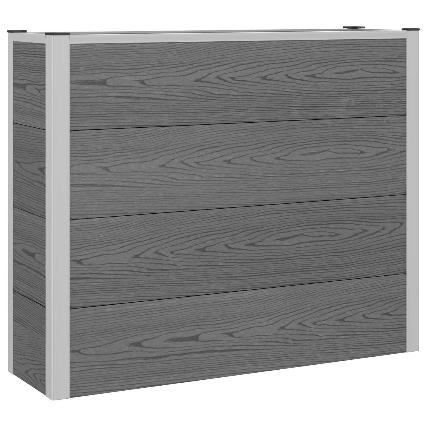 Høybed Grå 100 x 30 x 82 cm WPC og Aluminium