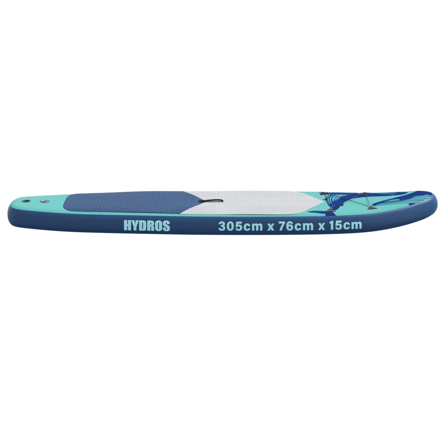 Oppblåsbar Stand Up Paddle Board HYDROS 305 x 76 x 15 cm Turkis