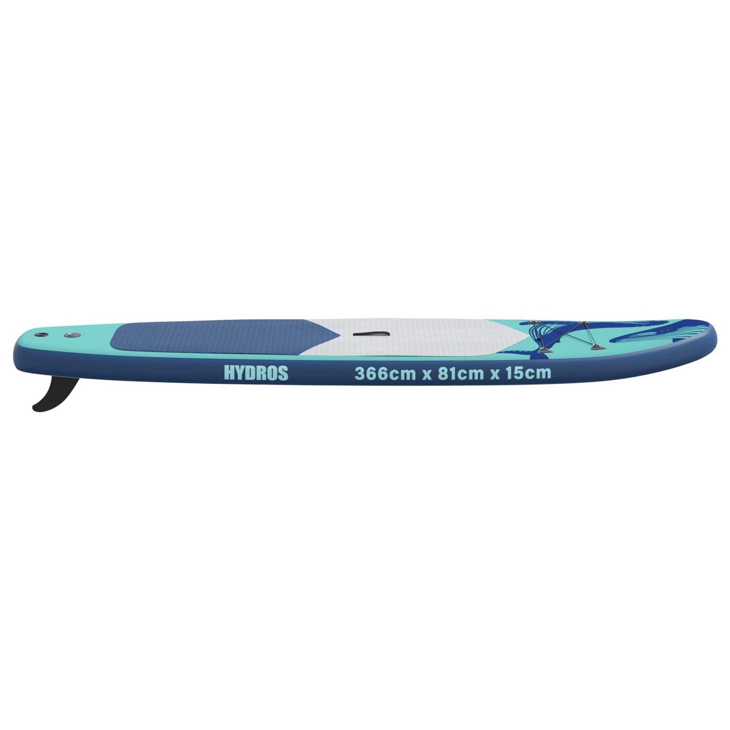 Oppblåsbar Stand Up Paddle Board HYDROS 366 x 81 x 15 cm Turkis
