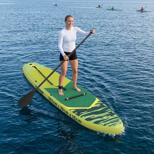 SUP-brett med sete 2-i-1 POSEIDON 305 x 76 x 15 cm Grønn for