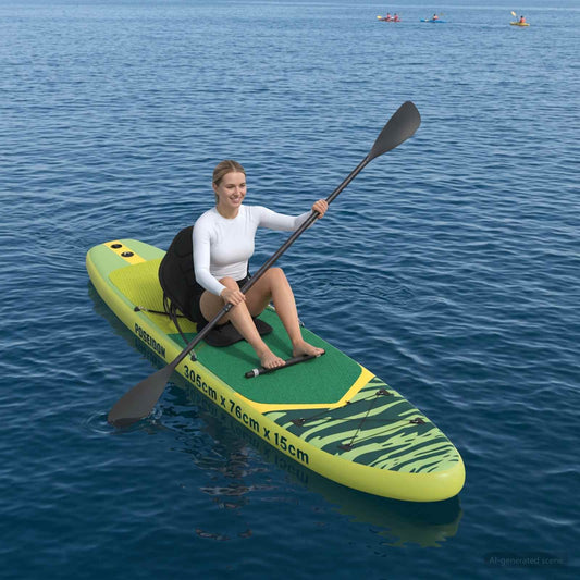 SUP-brett med sete 2-i-1 POSEIDON 305 x 76 x 15 cm Grønn for