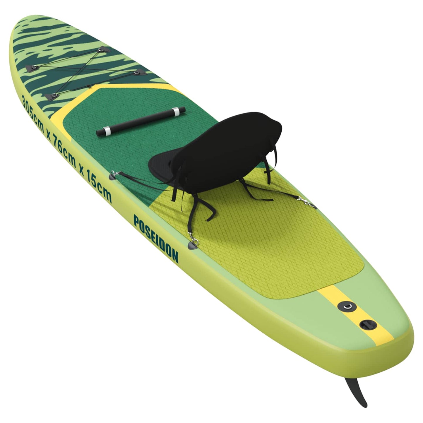 SUP-brett med sete 2-i-1 POSEIDON 305 x 76 x 15 cm Grønn for