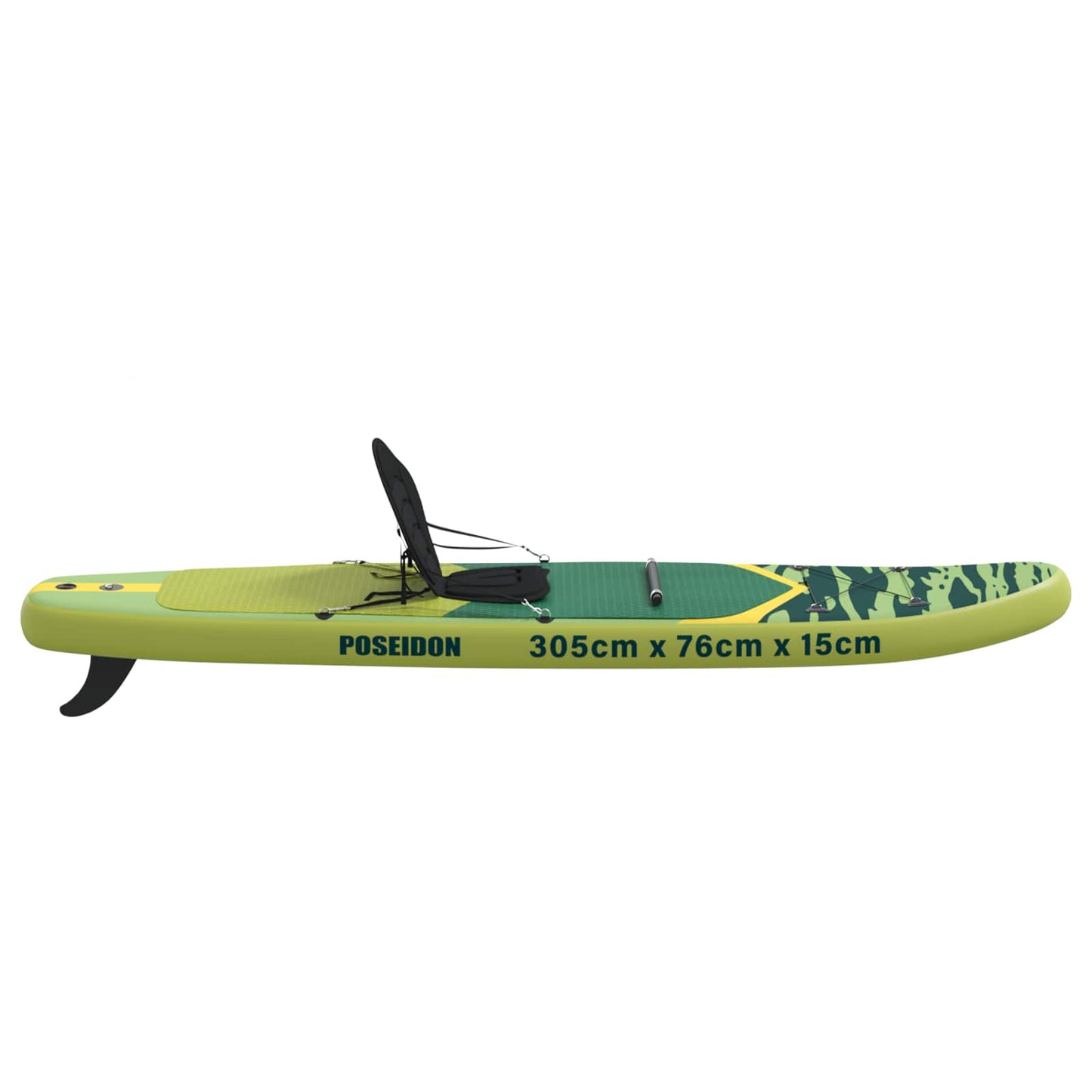 SUP-brett med sete 2-i-1 POSEIDON 305 x 76 x 15 cm Grønn for