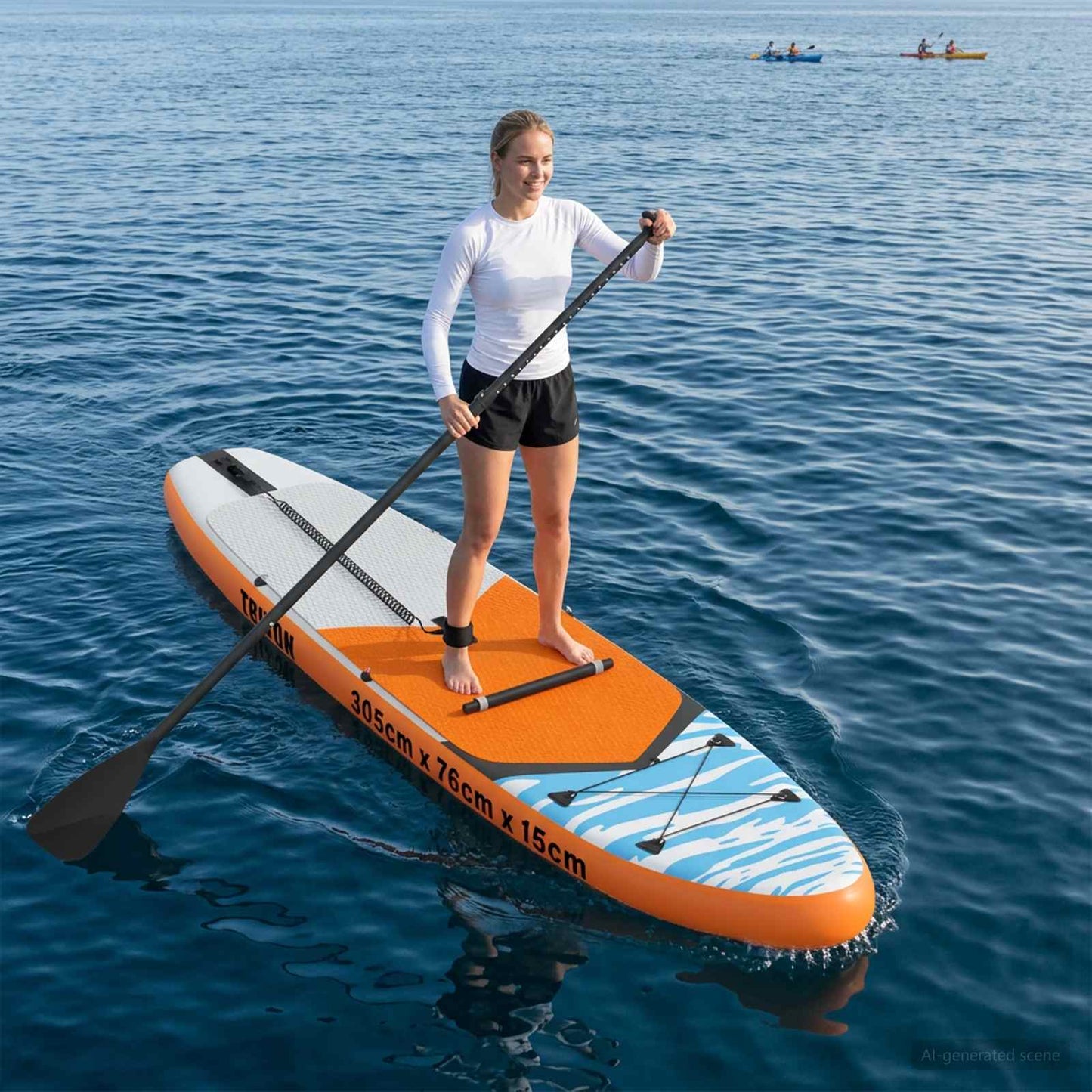 SUP-brett med sete 2-i-1 TRITON 305 x 76 x 15 cm Blå for