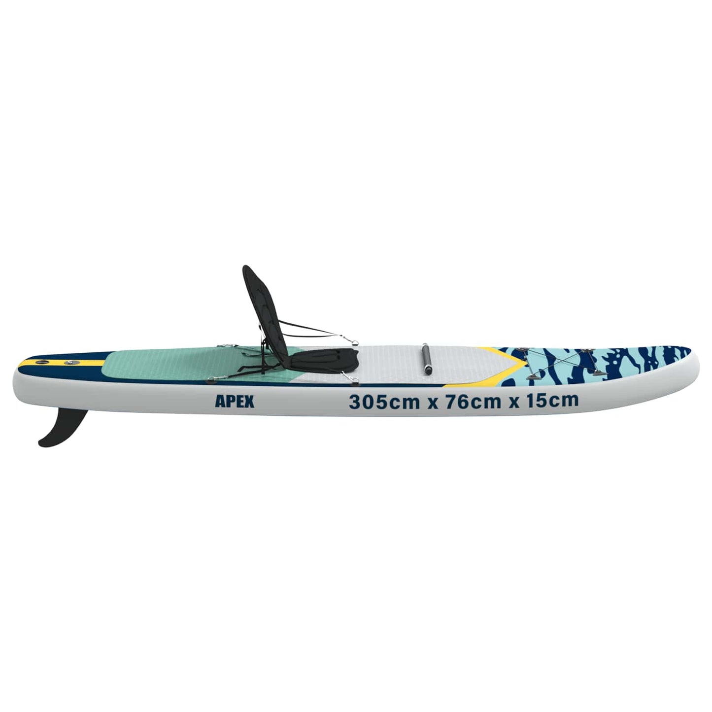 SUP-brett med sete 2-i-1 APEX 305 x 76 x 15 cm Blå for