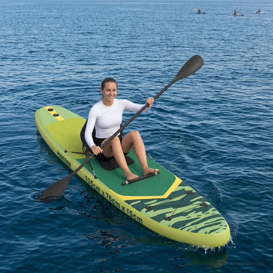 SUP-brett med sete 2-i-1 POSEIDON 335 x 76 x 15 cm Grønn for