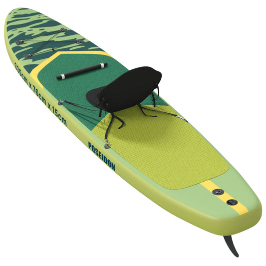 SUP-brett med sete 2-i-1 POSEIDON 335 x 76 x 15 cm Grønn for