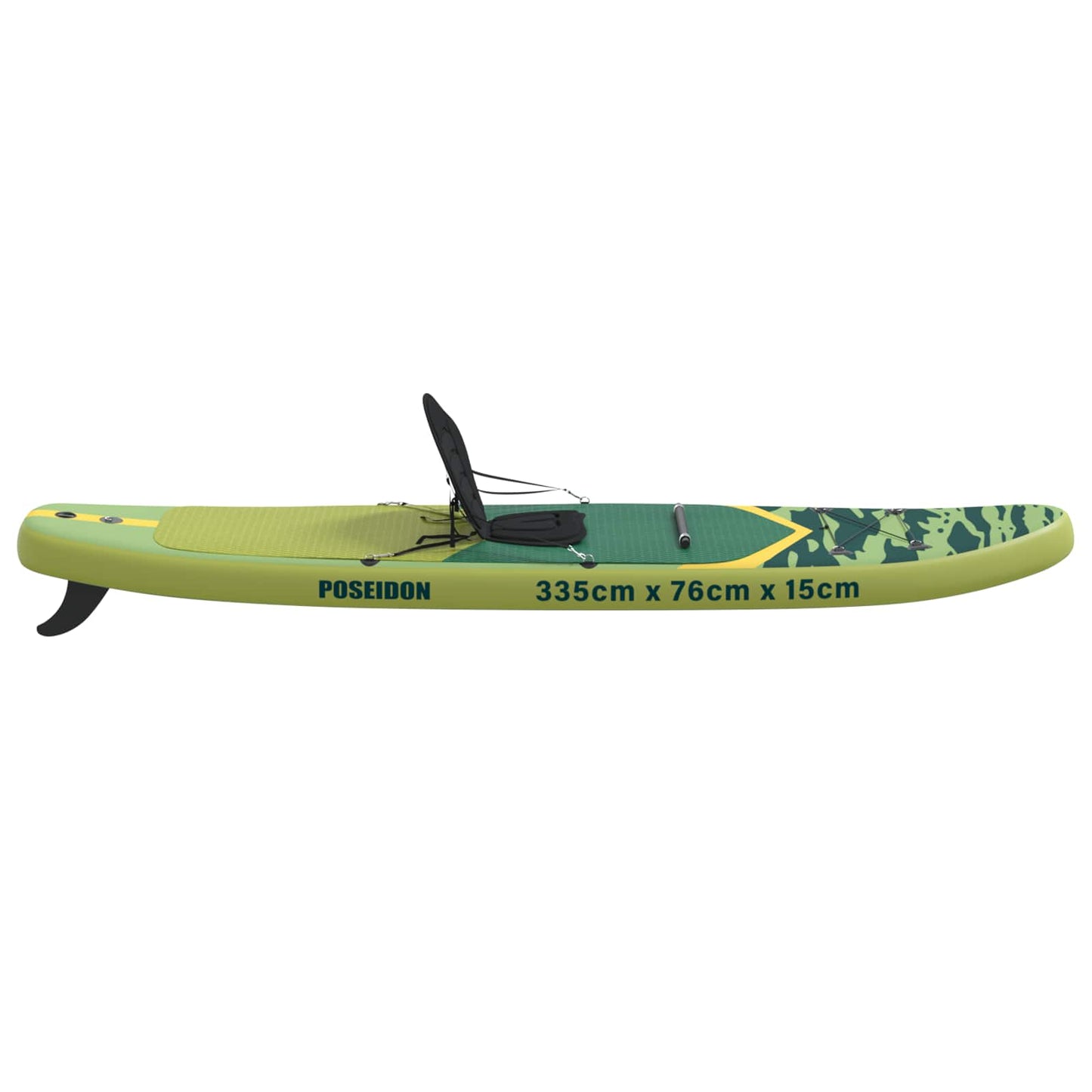 SUP-brett med sete 2-i-1 POSEIDON 335 x 76 x 15 cm Grønn for
