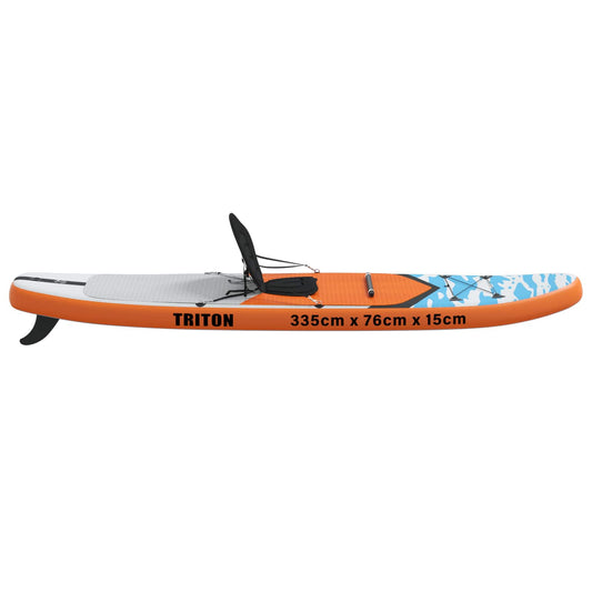SUP-brett med sete 2-i-1 TRITON 335 x 76 x 15 cm Blå for