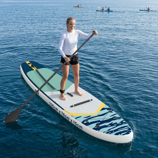 SUP-brett med sete 2-i-1 APEX 335 x 76 x 15 cm Blå for