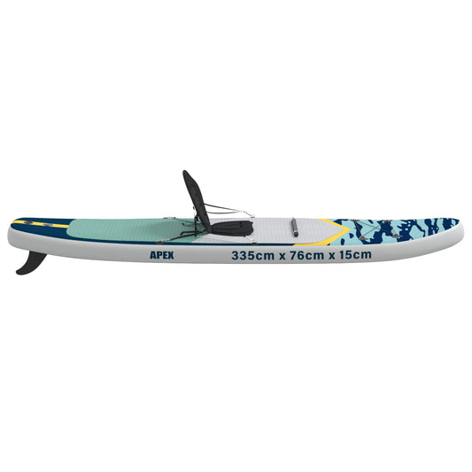 SUP-brett med sete 2-i-1 APEX 335 x 76 x 15 cm Blå for