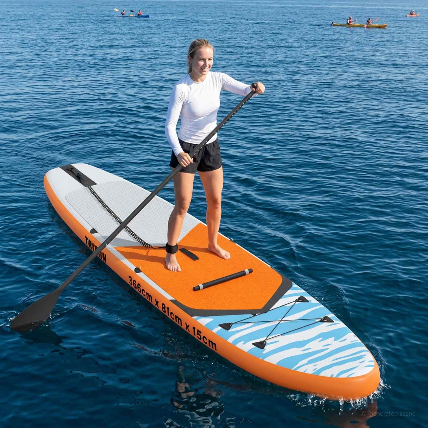 SUP-brett med sete 2-i-1 TRITON 366 x 81 x 15 cm Blå for