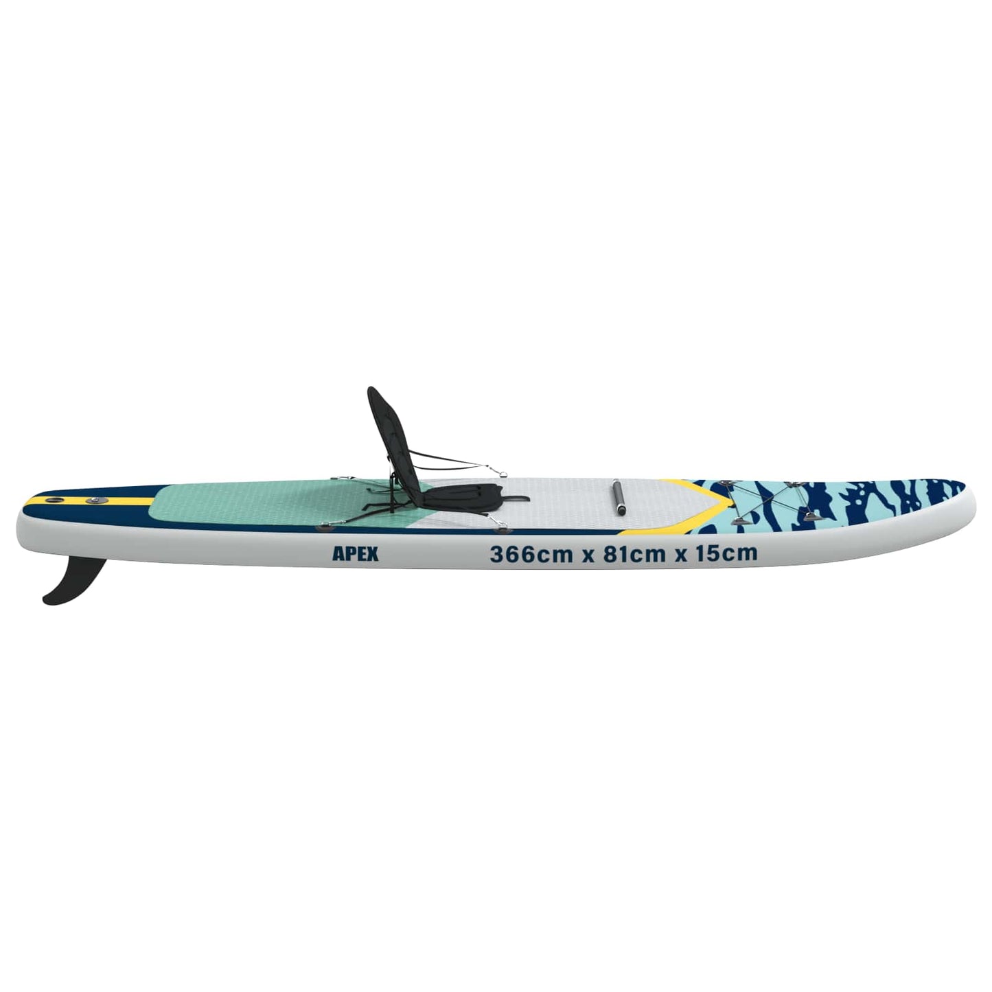 SUP-brett med sete 2-i-1 APEX 366 x 81 x 15 cm Blå for